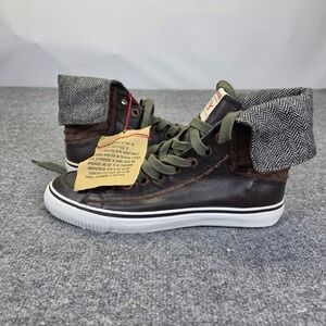 True Religion Buda Men's Size 10.5 Fold Over High Top Sneakers Leather New*